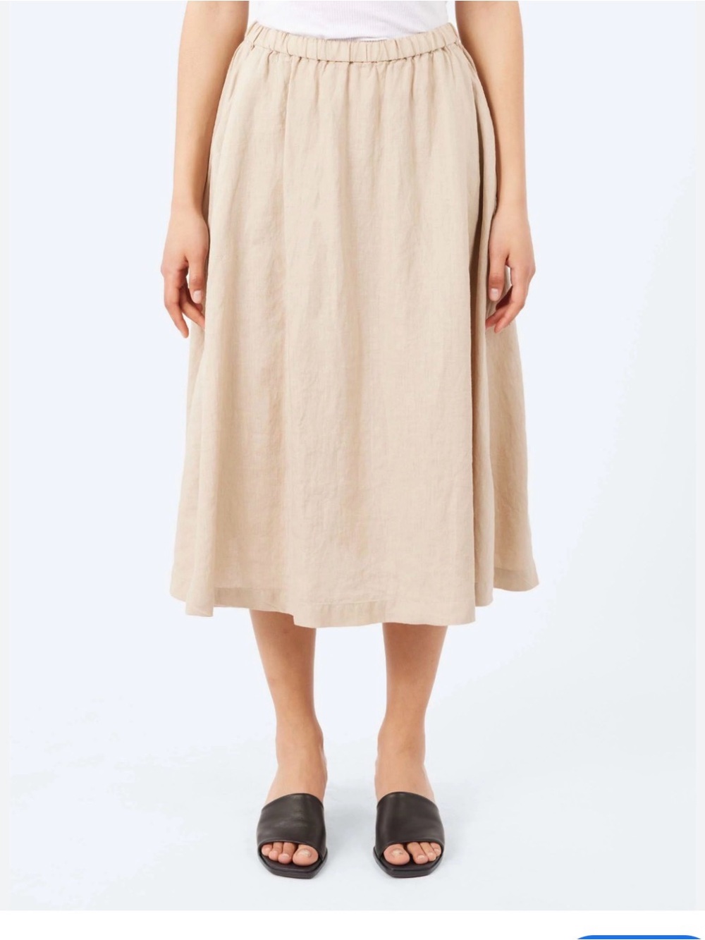 100% Silk Midi Tie Waist Prairie Skirt Clean Girl // Modern Minimalism L